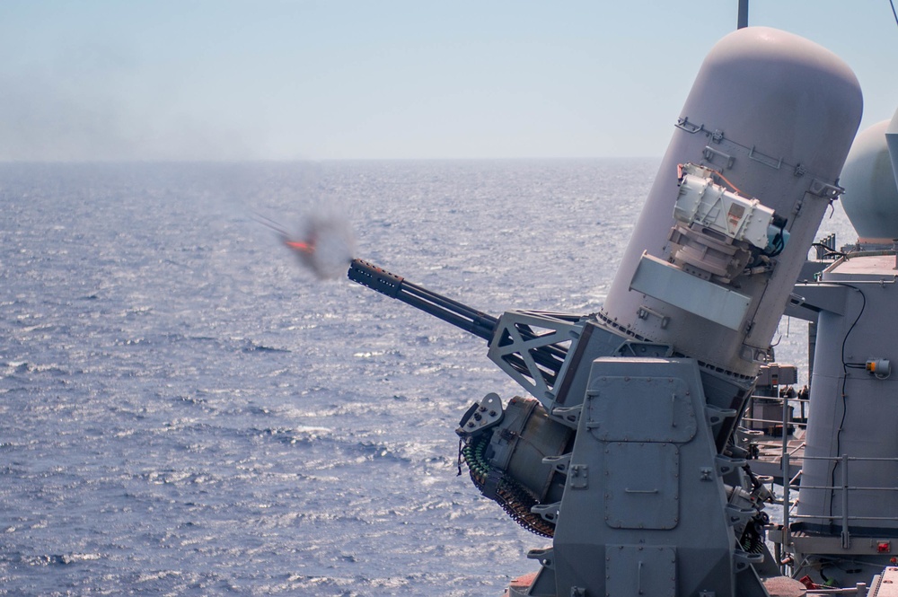 USS Leyte Gulf Conducts Live-Fire Exercise