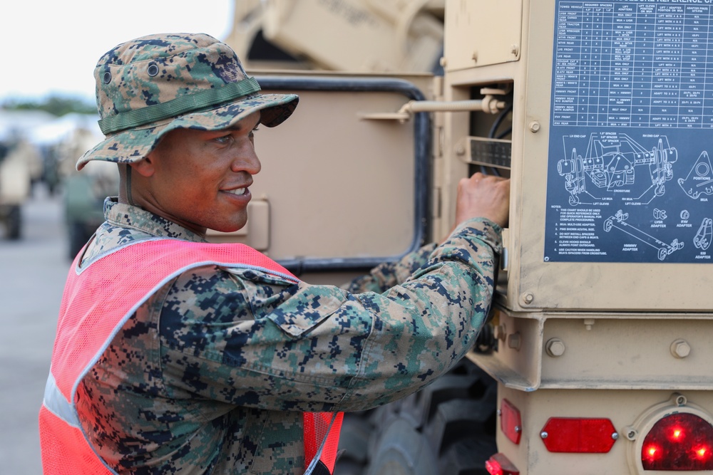 Equipment on the Go | U.S. Marines onload equipment following Exercise Balikatan