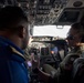 Sri Lanka military members, Commander of Navy Expeditionary Forces Command Pacific fly in a P-8 during CARAT 19