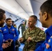 Sri Lanka military members, Commander of Navy Expeditionary Forces Command Pacific fly in a P-8 during CARAT 19