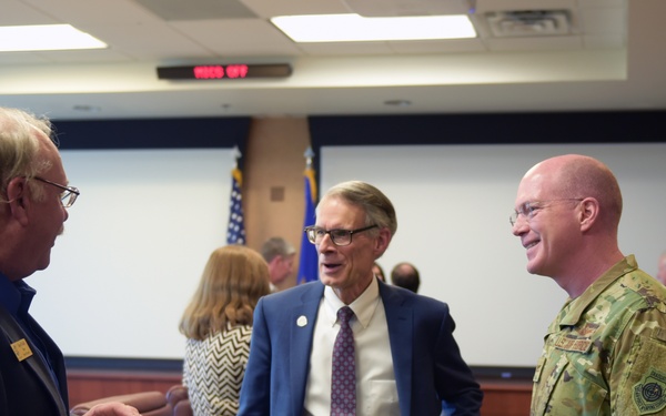 Buckley AFB hosts Metro-Denver mayors and Rep. Crow for a base tour.