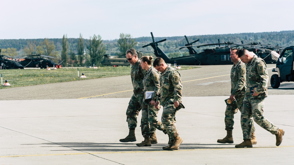 Maj. Gen. Kolasheski visits 1CAB at Storck Barracks, Illesheim, Germany