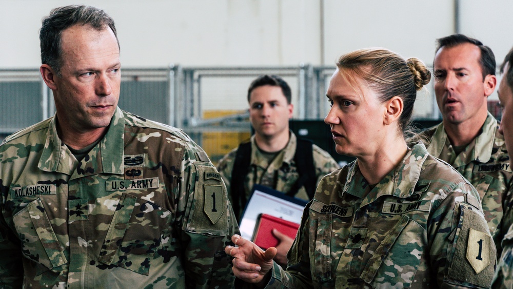 Maj. Gen. Kolasheski visits 1CAB at Storck Barracks, Illesheim, Germany