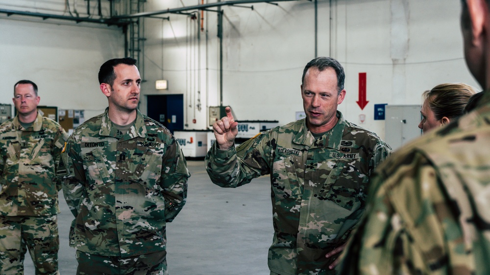 Maj. Gen. Kolasheski visits 1CAB at Storck Barracks, Illesheim, Germany