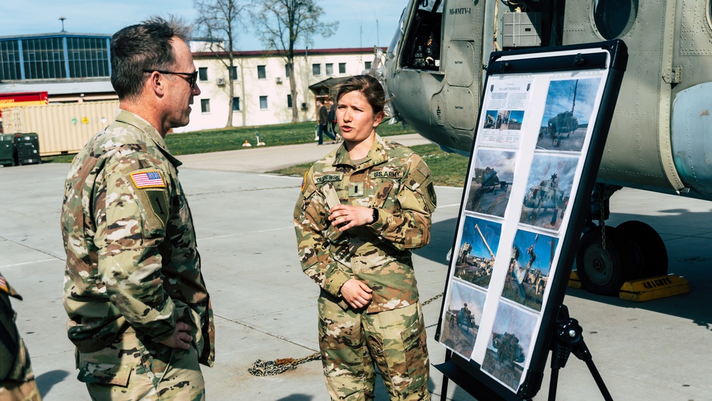 Maj. Gen. Kolasheski visits 1CAB at Storck Barracks, Illesheim, Germany