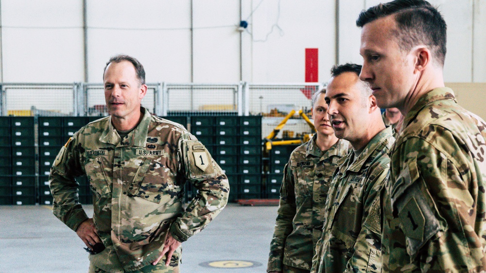 Maj. Gen. Kolasheski visits 1CAB at Storck Barracks, Illesheim, Germany