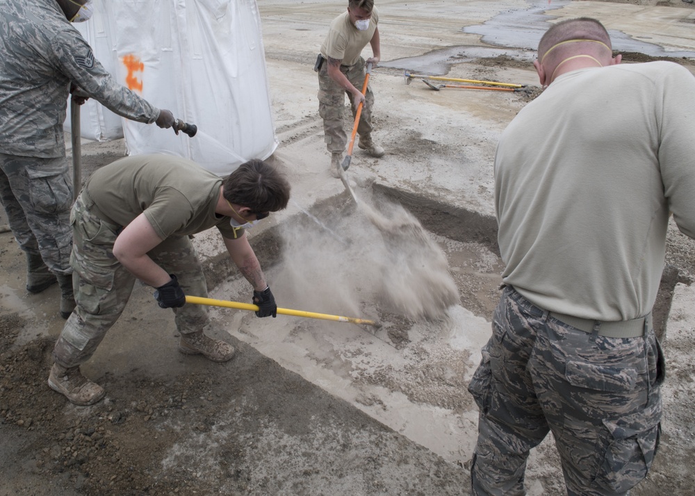 Osan engineers, 554th Red Horse Squadron team up for training