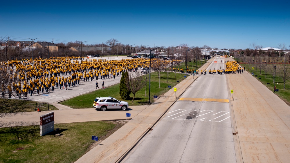 Recruits and RTC Personnel Participate in First 1.5-mile Run in Observance of Sexual Assault Awareness and Prevention Month