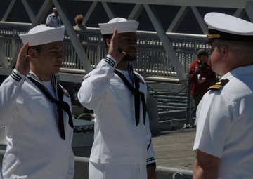 Naval Museum hosts a re-enlistment ceremony