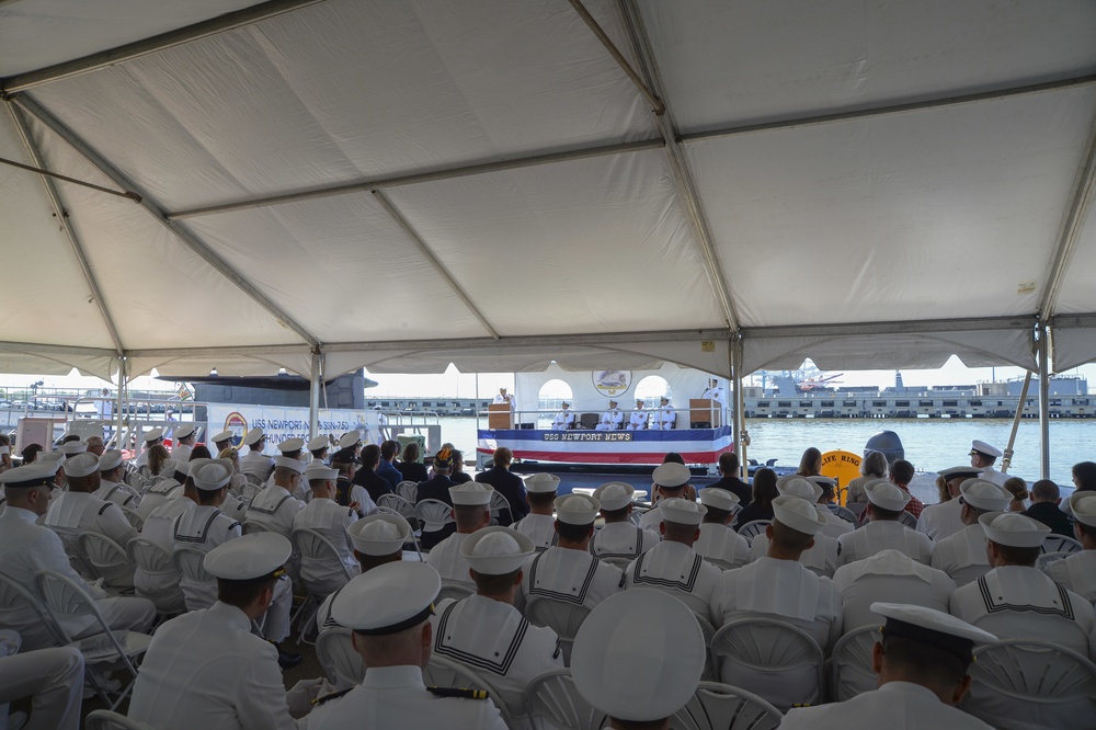USS Newport News Change of Command Ceremony