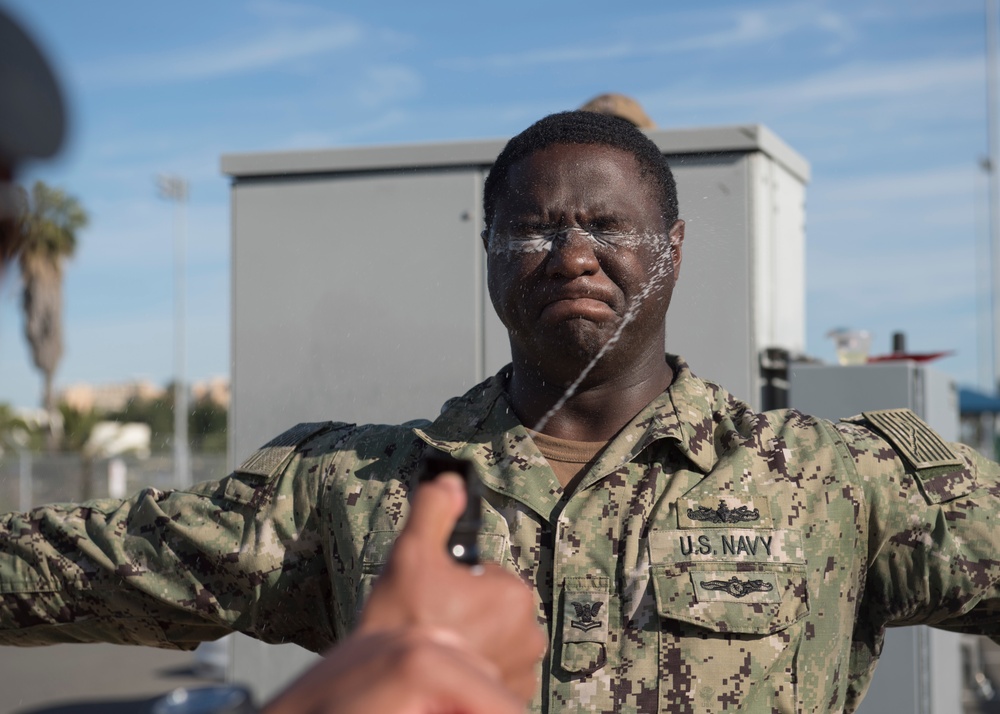 USS Makin Island Sailors particpate in Naval Security training.