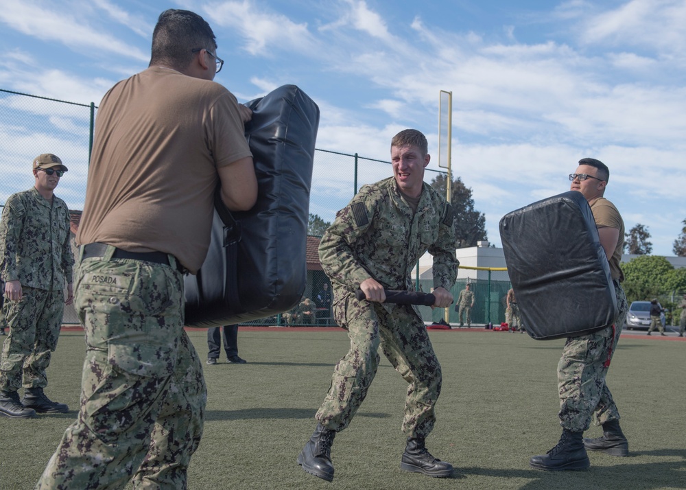 USS Makin Island Sailors particpate in Naval Security training.