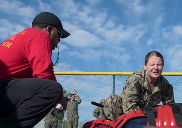 USS Makin Island Sailors particpate in Naval Security training.