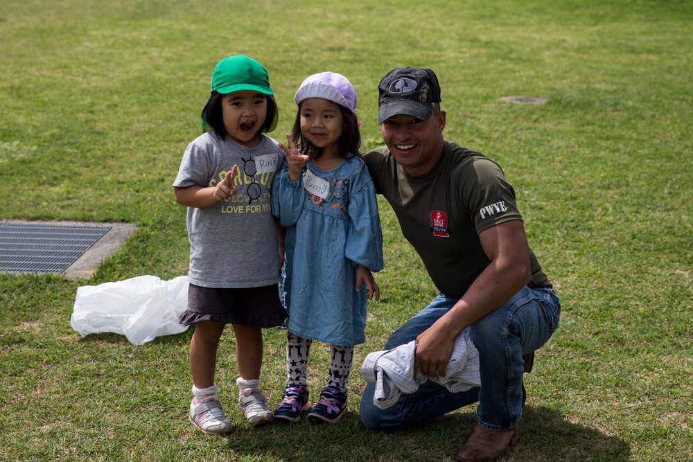 Camp Hansen Marines Volunteer for a friendship exchange and community clean up