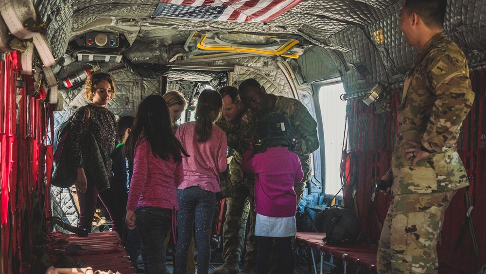 Montessori School, Ergersheim, Germany visitis the 1st Combat Aviation Brigade Montessori School, Ergersheim, Germany visitis the 1st Combat Aviation Brigade