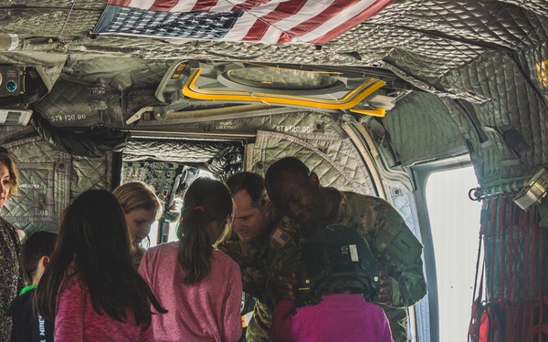 Montessori School, Ergersheim, Germany visitis the 1st Combat Aviation Brigade