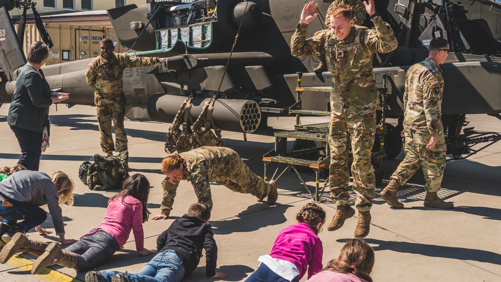 Montessori School, Ergersheim, Germany visits the 1st Combat Aviation Brigade Montessori School, Ergersheim, Germany visits the 1st Combat Aviation Brigade