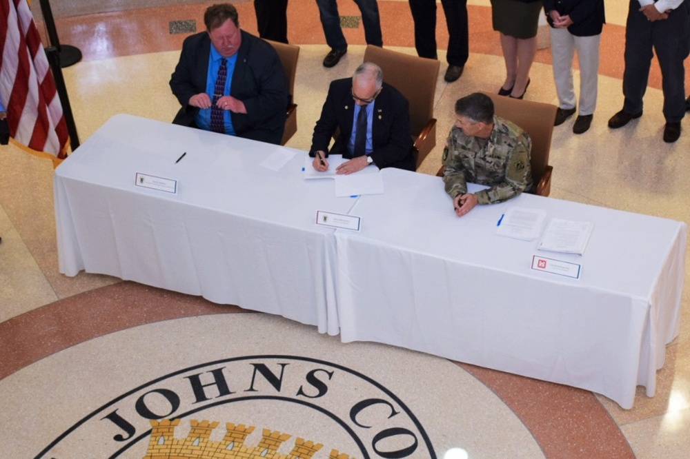 Jacksonville District signs agreement for storm risk management project