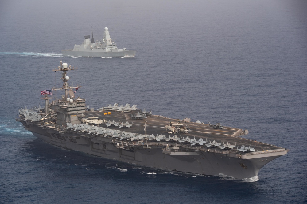 The John C. Stennis Carrier Strike Group and Abraham Lincoln Strike group conduct operations at sea The John C. Stennis Carrier Strike Group and Abraham Lincoln Strike group conduct operations at sea