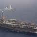 The John C. Stennis Carrier Strike Group and Abraham Lincoln Strike group conduct operations at sea