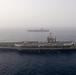 The John C. Stennis Carrier Strike Group and Abraham Lincoln Strike group conduct operations at sea