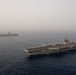 The John C. Stennis Carrier Strike Group and Abraham Lincoln Strike group conduct operations at sea