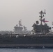 The John C. Stennis Carrier Strike Group and Abraham Lincoln Strike group conduct operations at sea