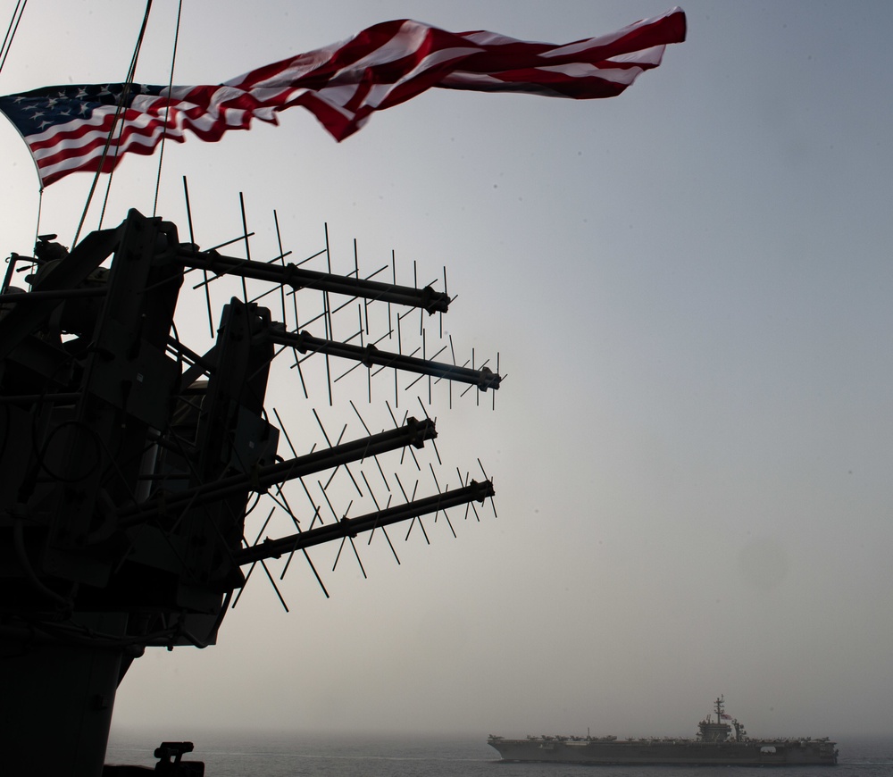 The John C. Stennis Carrier Strike Group and Abraham Lincoln Strike group conduct operations at sea The John C. Stennis Carrier Strike Group and Abraham Lincoln Strike group conduct operations at sea