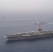 The John C. Stennis Carrier Strike Group and Abraham Lincoln Strike group conduct operations at sea
