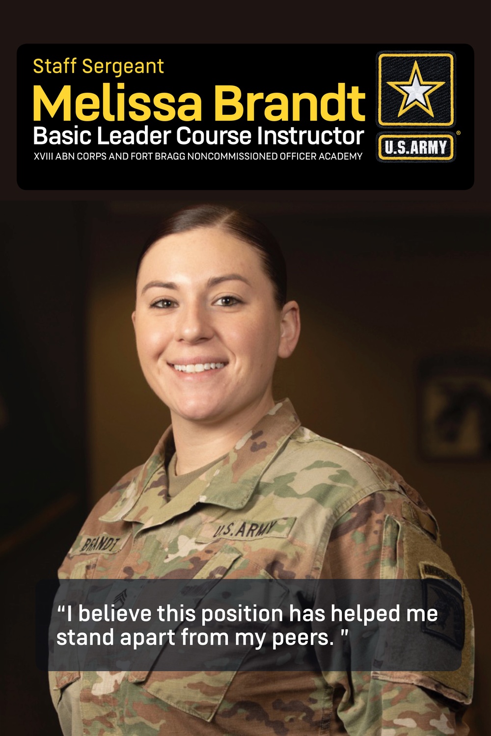 Army, Fort Bragg NCO instructor spotlight: Staff Sgt. Melissa Brandt