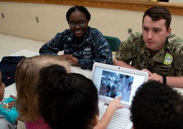GW Sailors Participate In Local Elementary School Career Day