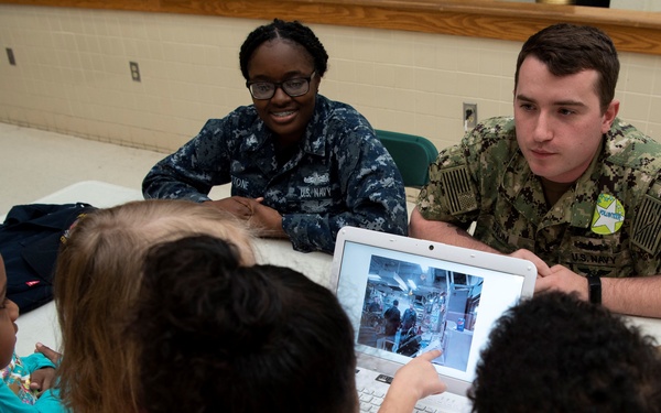 GW Sailors Participate In Local Elementary School Career Day