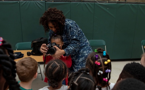 GW Sailors Participate In Local Elementary School Career Day