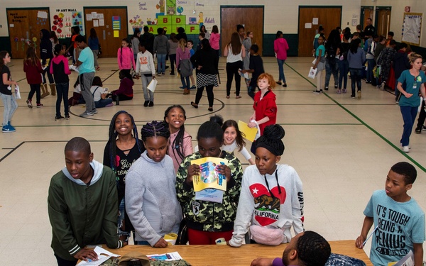 GW Sailors Participate In Local Elementary School Career Day