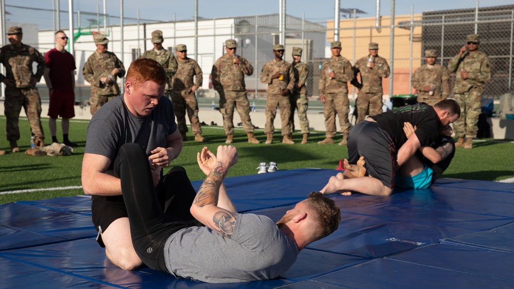 Soldiers Test Their Grappling Skills Against the Pros