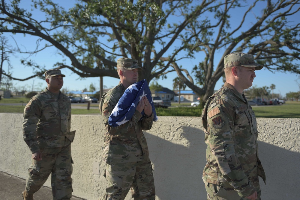 325th Fighter Wing Airmen Leadership Students Lift Tyndall AFB Installation Flag