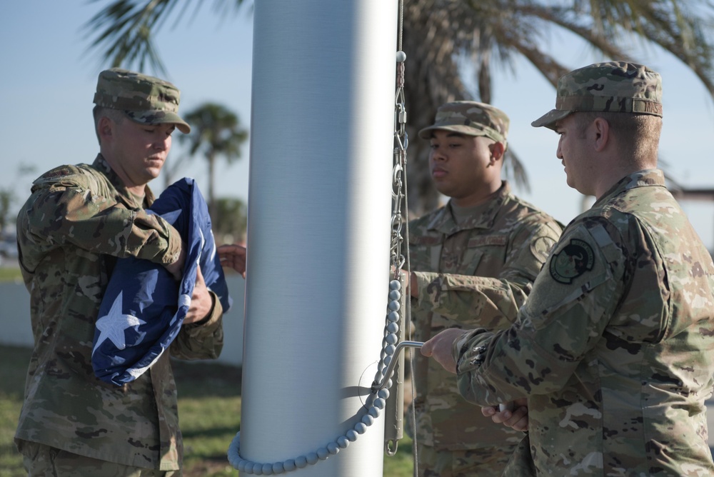 325th Fighter Wing Airmen Leadership Students Lift Tyndall AFB Installation Flag