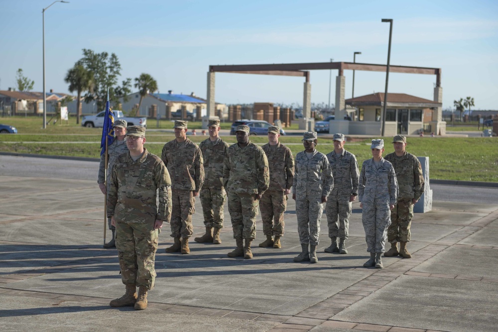 325th Fighter Wing Airmen Leadership Students Lift Tyndall AFB Installation Flag