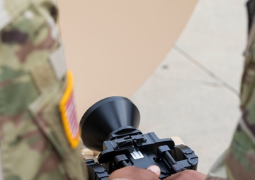 Signal Soldiers Practice Shooting Satellite