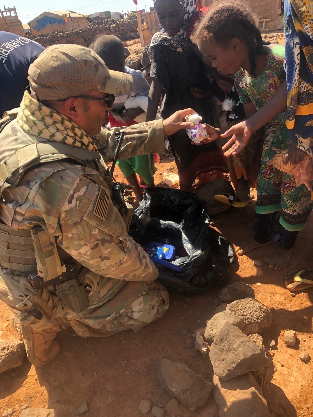 Building partnerships in Djibouti”; Deployed Texas Guardsman inspires Laredo school donations, delivers 500 sandals to barefooted orphans