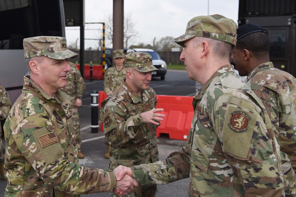 Third Air Force Commander, Command Chief visit RAF Mildenhall Airmen