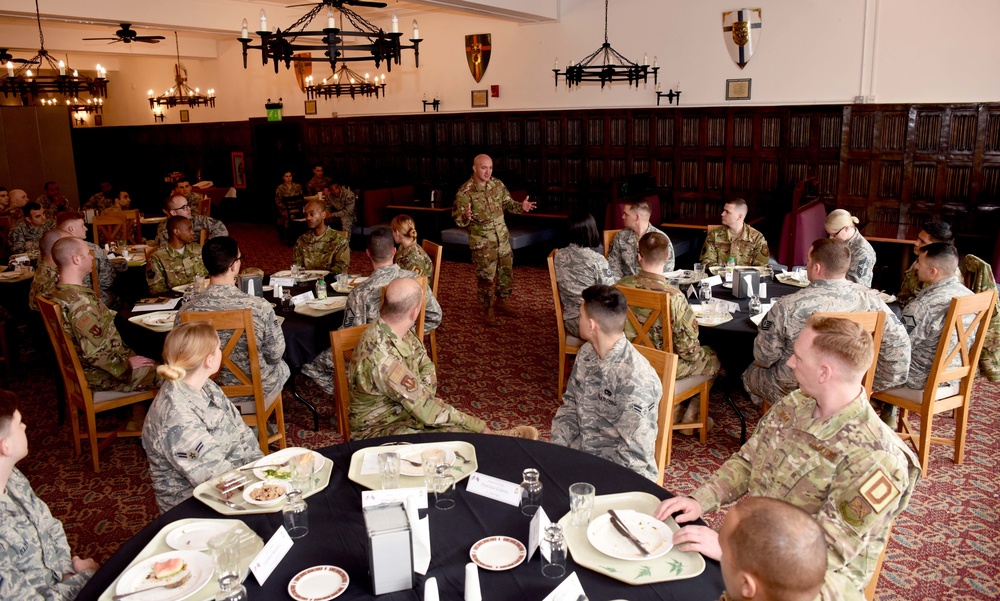 Third Air Force Commander, Command Chief visit RAF Mildenhall Airmen