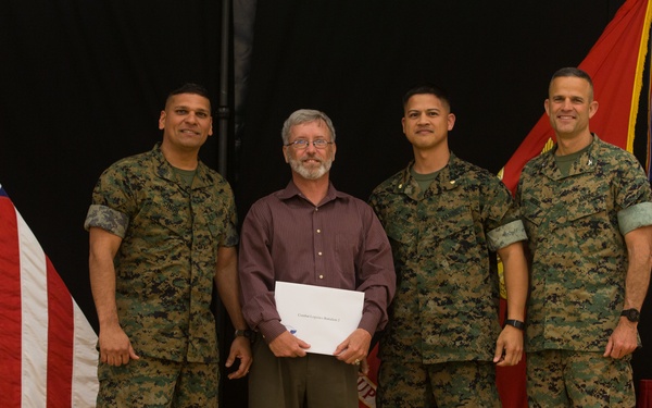 Logistics Marines receive President Volunteer Service Award