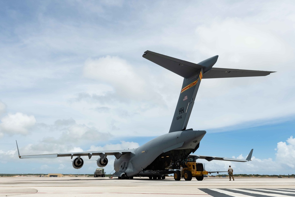 PACAF F-15C Eagles Touch Down at Tinian