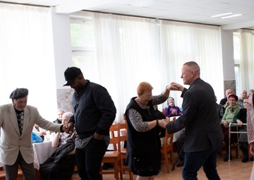 U.S. Soldiers engage with Romanian community