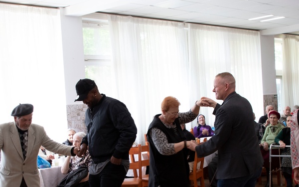 U.S. Soldiers engage with Romanian community