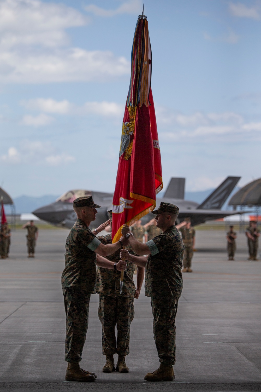 Marines’ only forward deployed F-35B Squadron conducts change of command
