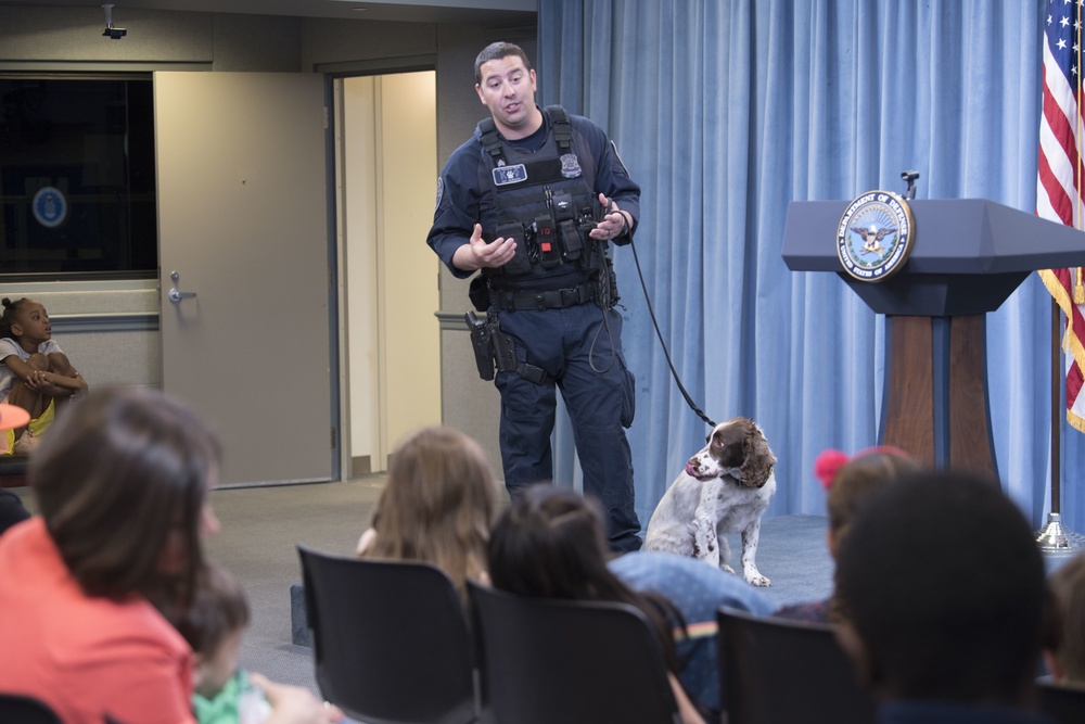 Pentagon Police Officer Talks About the Work of His Four-Legged Partner