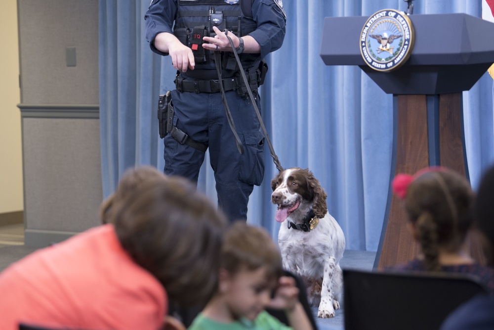 Pentagon Police Officer Talks About the Work of His Four-Legged Partner