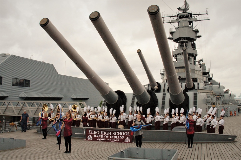 Marching Band performs on the Wisconsin